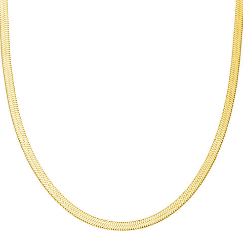 Snake Skin Halskette 18K vergoldet wasserfest