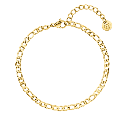 Classic Armband 18K vergoldet Figaro wasserfest