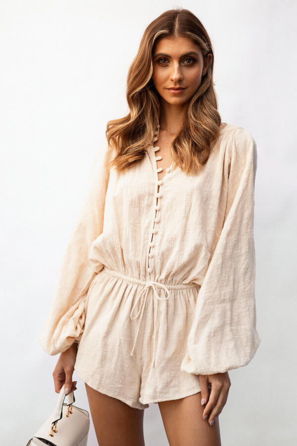 tan playsuit