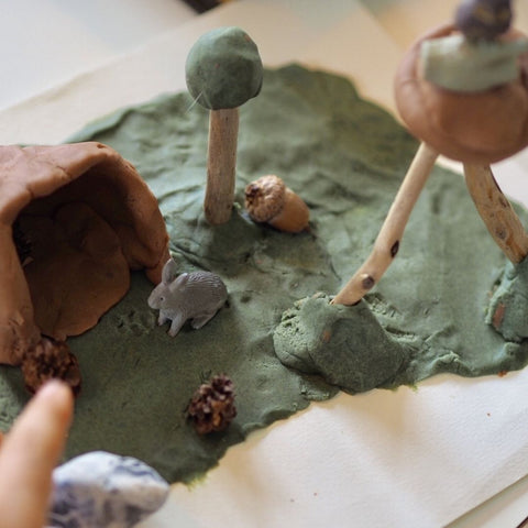 Playdough village - organic childhood