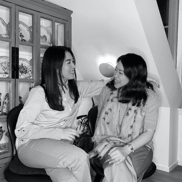 two women smiling - founders Organic Childhood