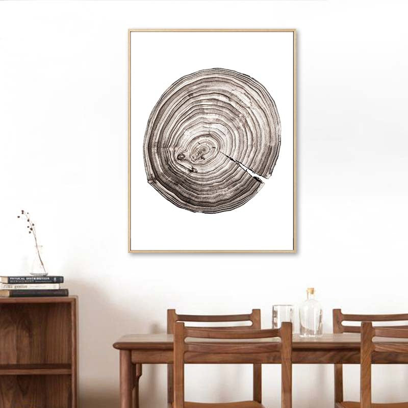 Scandinavian Forest Landscape Wall Art Fine Art Rustic Nordic Nature Tree Rings Deer Canvas Wood Prints Minimalist Pictures For Modern Country Home Decor