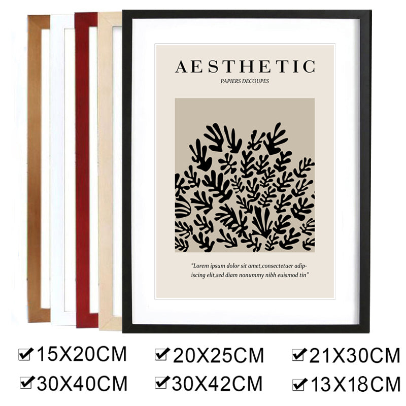 A3 A4 Size Wood Picture Frame - Modern and Stylish Frame for Prints, Posters and Photo Wall Art - Black, White, Natural Wood Colors