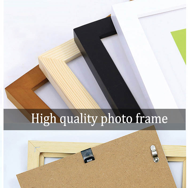 A3 A4 Size Wood Picture Frame - Modern and Stylish Frame for Prints, Posters and Photo Wall Art - Black, White, Natural Wood Colors