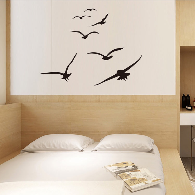A Flock Of Seagulls Wall Decals Removable PVC Wall Stickers Silhouettes Of Birds Stick Back Vinyl Wall Decal Creative DIY Home Decor