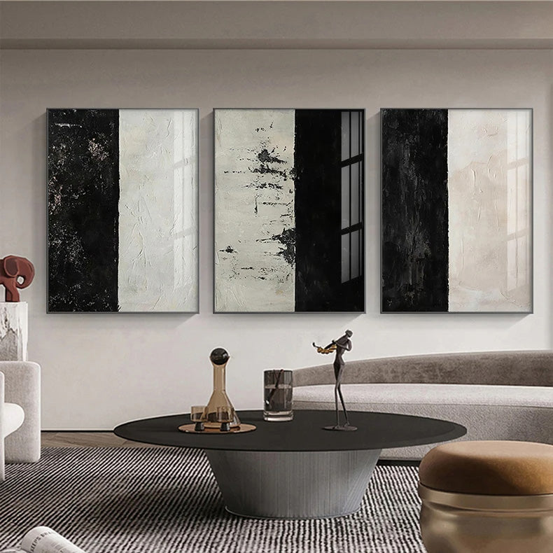 Abstract Black and White Canvas Poster Minimalist Print Canvas Painting for Living Room Modern Home Wall Art Picture Decoration