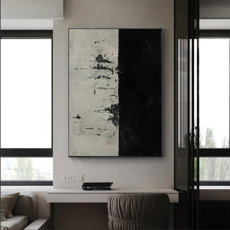 Abstract Black and White Canvas Poster Minimalist Print Canvas Painting for Living Room Modern Home Wall Art Picture Decoration