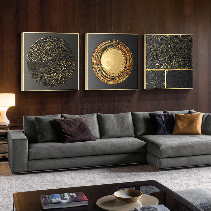 Abstract Geometric Formations Modern Wall Art Fine Art Canvas Prints Square Format Pictures For Luxury Apartment Living Room Home Office Decor