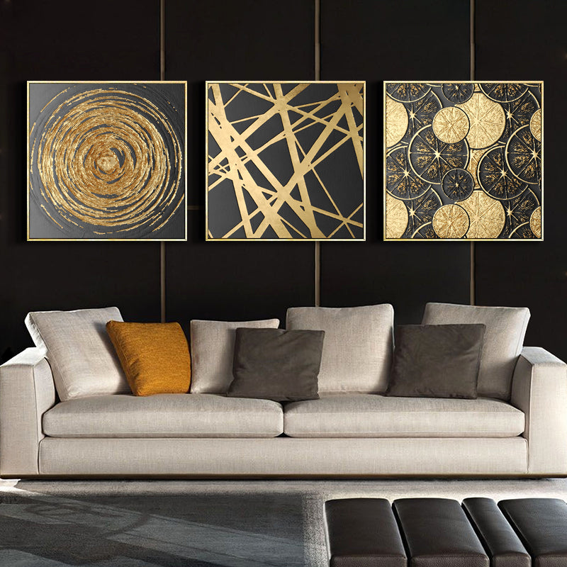 Abstract Geometric Formations Modern Wall Art Fine Art Canvas Prints Square Format Pictures For Luxury Apartment Living Room Home Office Decor