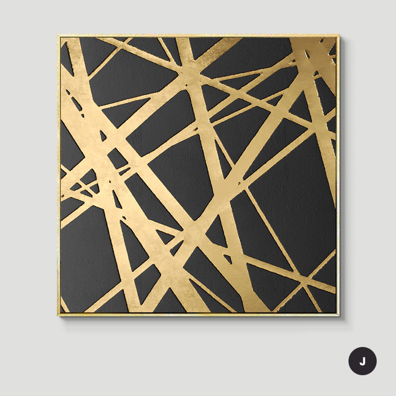 Abstract Geometric Formations Modern Wall Art Fine Art Canvas Prints Square Format Pictures For Luxury Apartment Living Room Home Office Decor
