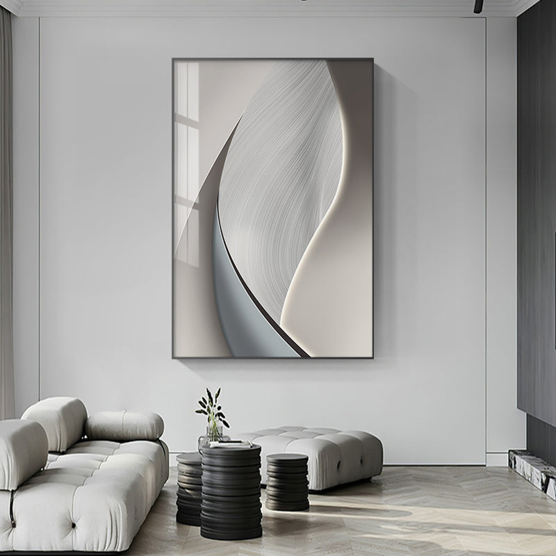 Abstract Industrial Gray Beige Wall Art Fine Art Canvas Prints Pictures For Urban Apartment Living Room Home Office Art Decor