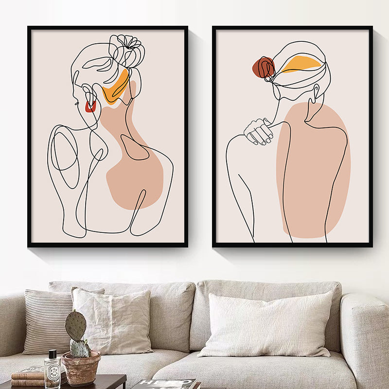 Abstract Line Art Bohemia Figure Art Gallery Wall Art Fine Art Canvas Prints Pictures For Living Room Bedroom Art Decor