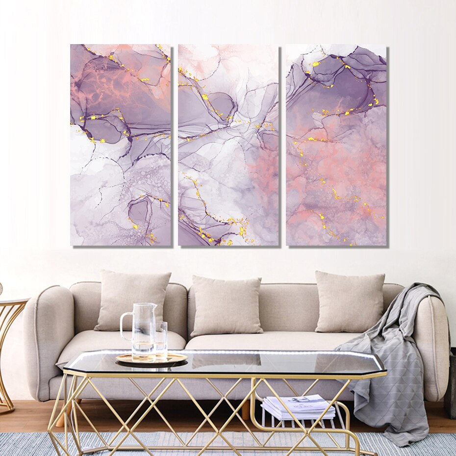 Abstract Colored Agate Marble Print Wall Art Fine Art Canvas Prints Skyscraper Format Pictures For Modern Living Room Bedroom Nordic Home Decor