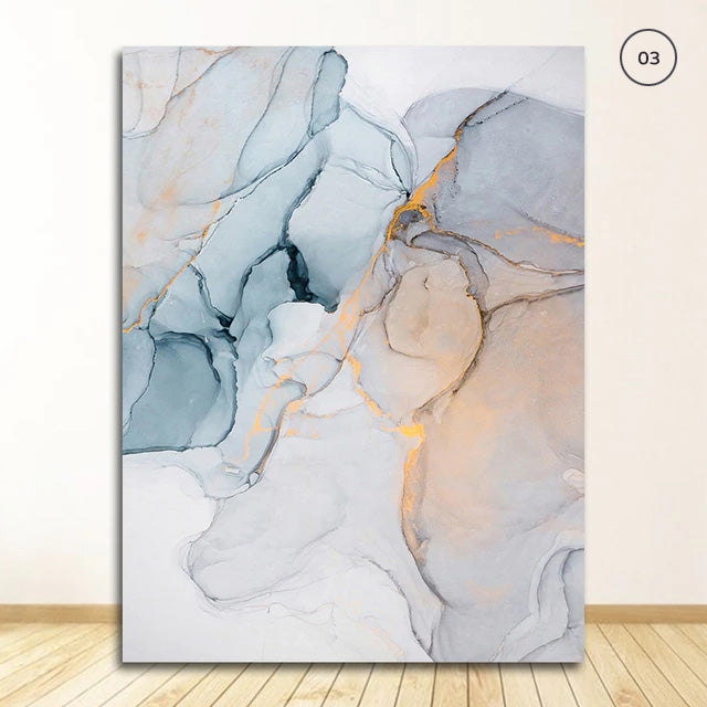 Art Pictures for Living room Modern Home Decor Geometric Agate Marble Abstract Canvas Painting Nordic s and Prints Wall