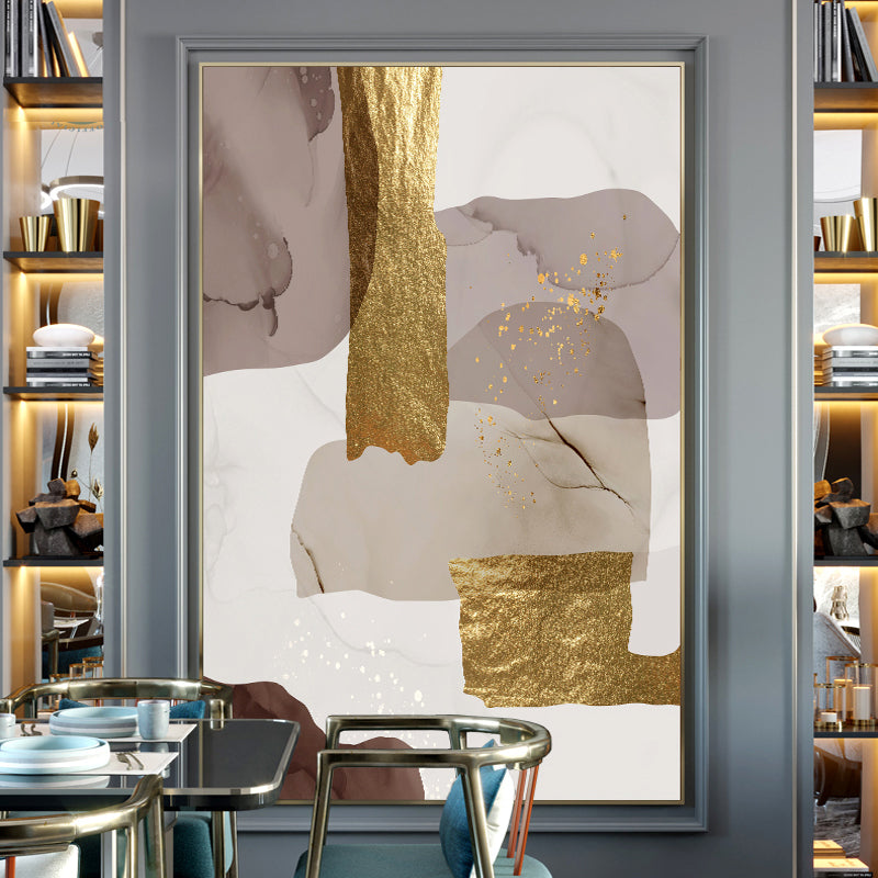 Abstract Elements Earthy Hues Wall Art Fine Art Canvas Prints Subtle Brown Beige Natural Golden Nordic Lifestyle Posters Luxury Loft Apartment Wall Art Decor