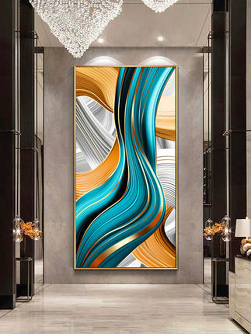 Abstract Flowing Ribbons Designer Luxury Wall Art Fine Art Canvas Prints Large Format Pictures For Living Room Dining Room Contemporary Home Office Decor
