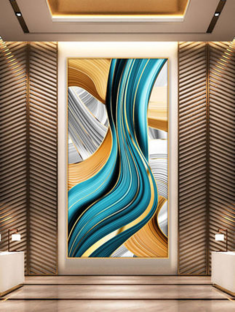 Abstract Flowing Ribbons Designer Luxury Wall Art Fine Art Canvas Prints Large Format Pictures For Living Room Dining Room Contemporary Home Office Decor