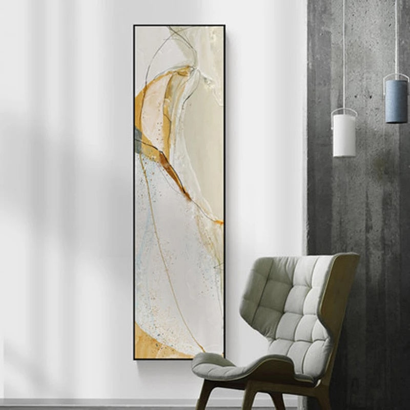 Abstract Geomorphic Vertical Strip Wall Art Fine Art Canvas Prints Modern Wide Format Pictures For Entrance Hall Living Room Home Office Wall Art Decor