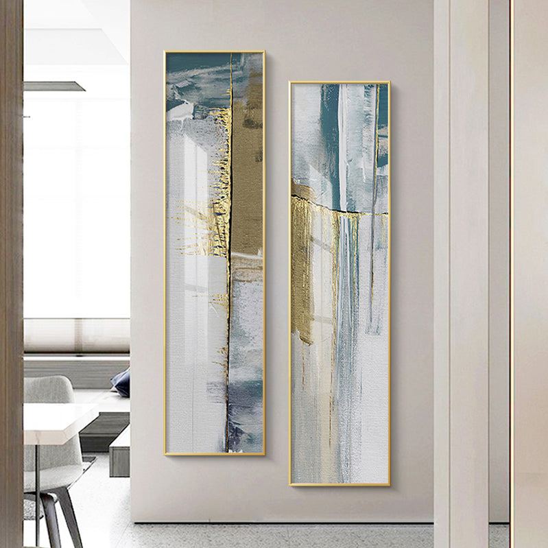 Abstract Geomorphic Elements Vertical Strip Wall Art Fine Art Canvas Prints Wide Format Pictures For Living Room Bedroom Home Office Loft Wall Art Decor