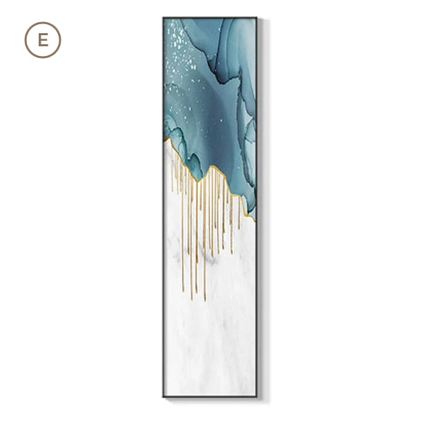 Abstract Geomorphic Elements Vertical Strip Wall Art Fine Art Canvas Prints Wide Format Pictures For Living Room Bedroom Home Office Loft Wall Art Decor