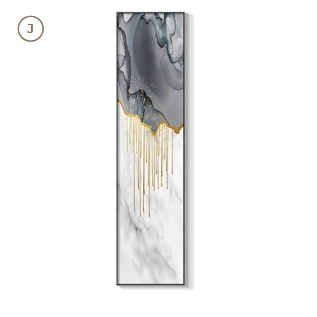 Abstract Geomorphic Elements Vertical Strip Wall Art Fine Art Canvas Prints Wide Format Pictures For Living Room Bedroom Home Office Loft Wall Art Decor