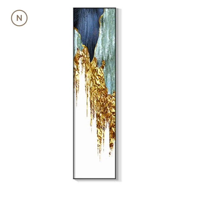 Abstract Geomorphic Elements Vertical Strip Wall Art Fine Art Canvas Prints Wide Format Pictures For Living Room Bedroom Home Office Loft Wall Art Decor