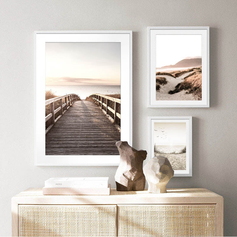Beach Sunset Natural Landscapes Wall Art Fine Art Canvas Prints Scandinavian Pictures Of Calm For Living Room Dining Room Inspirational Art Decor