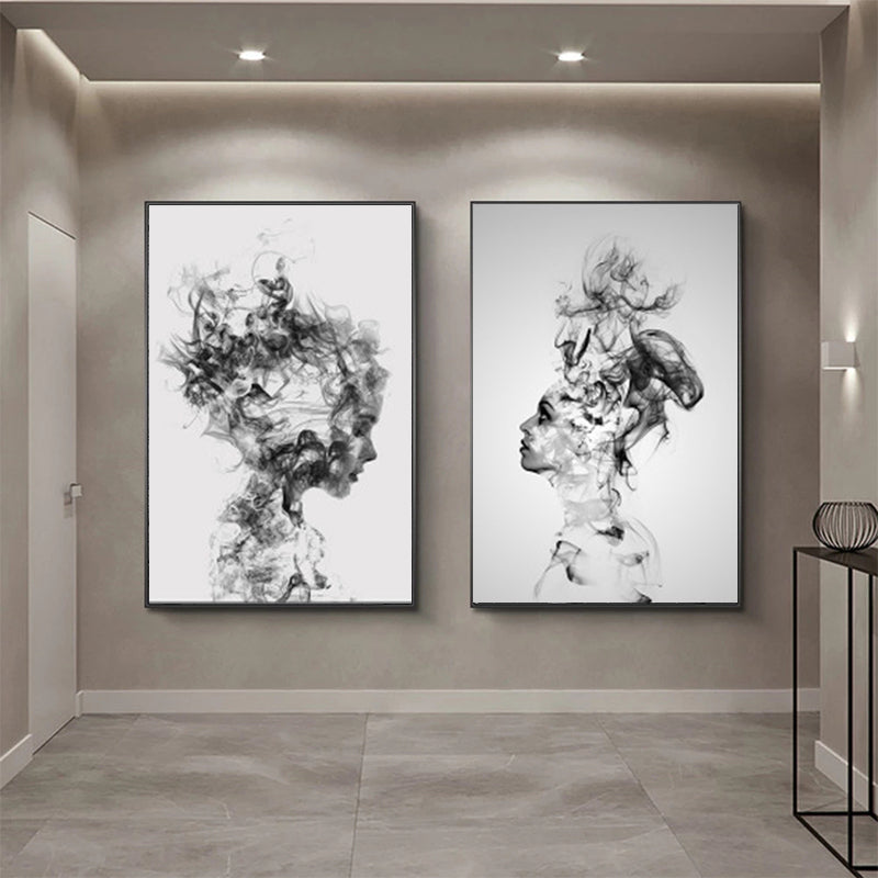 Fashion Poster Wall Art Print Black and White Canvas Painting