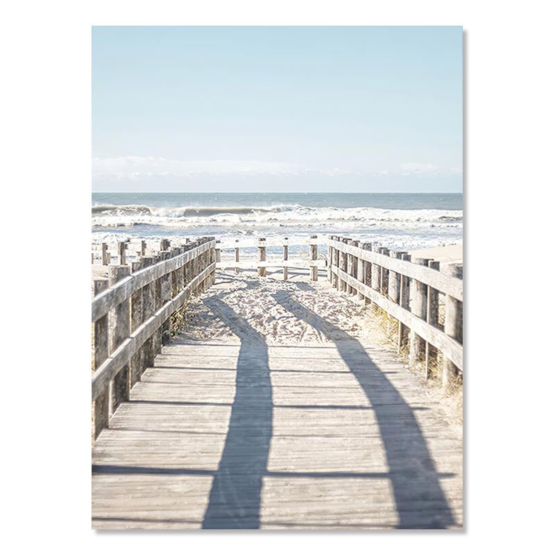 Blue Green Beach Surf Scene Tropical Dream Landscape Wall Art Fine Art Canvas Prints For Living Room Bedroom Gallery Wall Home Decor