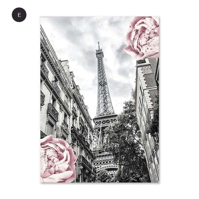 Chic Fashion Wall Art Posters Fine Art Canvas White Marble