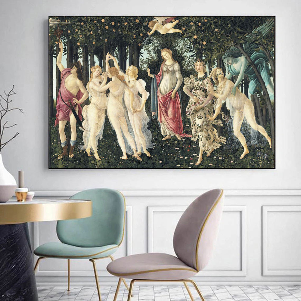 Classic Painting Botticelli's Birth of Venus Wall Art Poster Fine Art Canvas Print For Office Salon Living Room Bedroom Art Famous Painting Poster