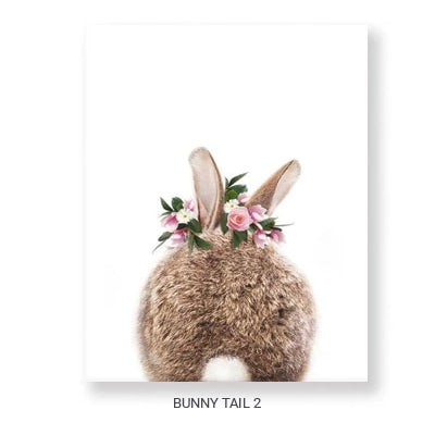 Cute Animals Cartoon Canvas Nursery Paintings Cute Bunny Rabbit Posters Prints Nordic Wall Art Pictures For Kids Room Home Decor