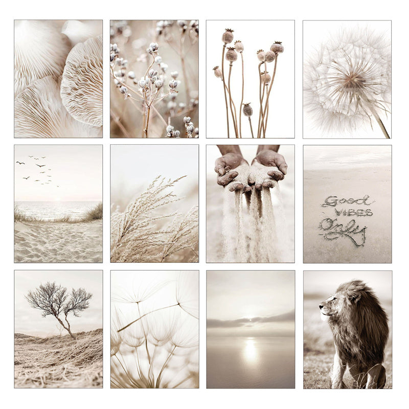 Dandelion Beach Sunset Simple Landscape Wall Art Fine Art Canvas Prints Lifestyle Pictures Of Nature For Living Room Bedroom Decor