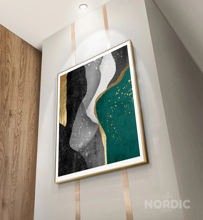 Earthy Colors Nordic Geomorphic Abstract Wall Art Fine Art Canvas Prints Pictures For Modern Apartment Living Room Home Office Decor