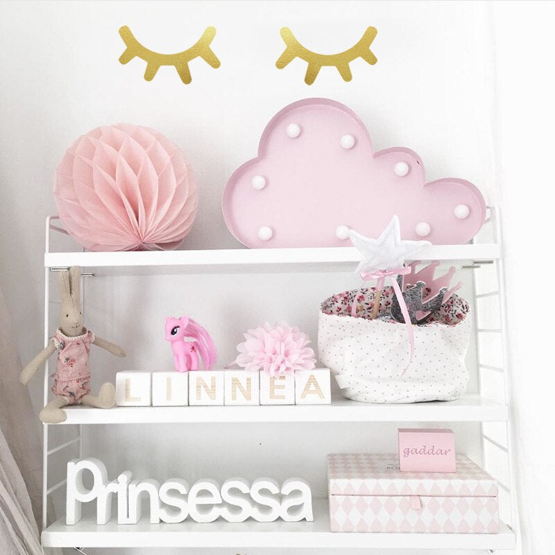 Eyelash Fashion Wall Decals For Girl's Room Removable PVC Self Adhesive Stickers For Nursery Room Wall Windows Furniture Stickers Creative DIY Decoration