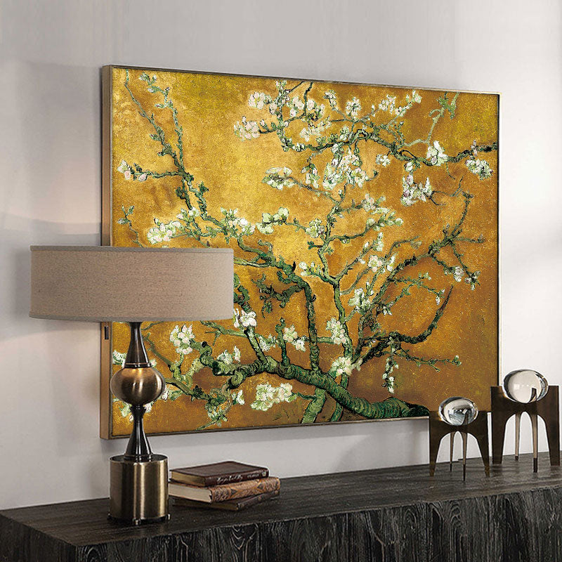 Famous Artists Vincent Van Gogh Almond Blossoms Wide Format Painting Fine Art Canvas Giclee Print Classic Impressionist Wall Art Decor