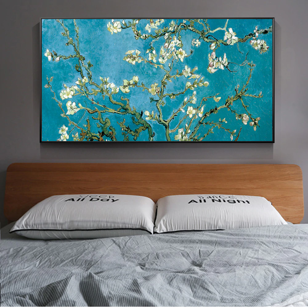 Famous Artists Wall Art Van Gogh Almond Blossoms Painting Fine Art Canvas Giclee Print Classic Impressionist Floral Paintings