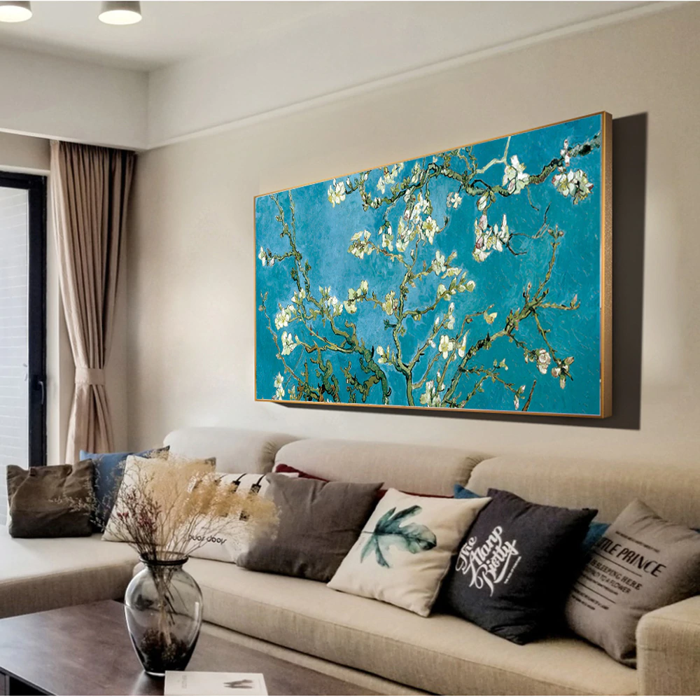 Famous Artists Wall Art Van Gogh Almond Blossoms Painting Fine Art Canvas Giclee Print Classic Impressionist Floral Paintings