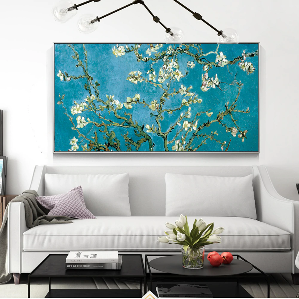 Famous Artists Wall Art Van Gogh Almond Blossoms Painting Fine Art Canvas Giclee Print Classic Impressionist Floral Paintings