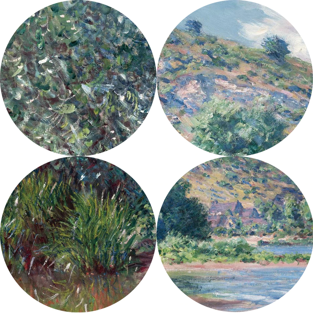 Famous Paintings Claud Monet Landscape at Port-Villez Fine Art Canvas Print Classic Impressionism Landscape Wall Art Living Room Home Decor
