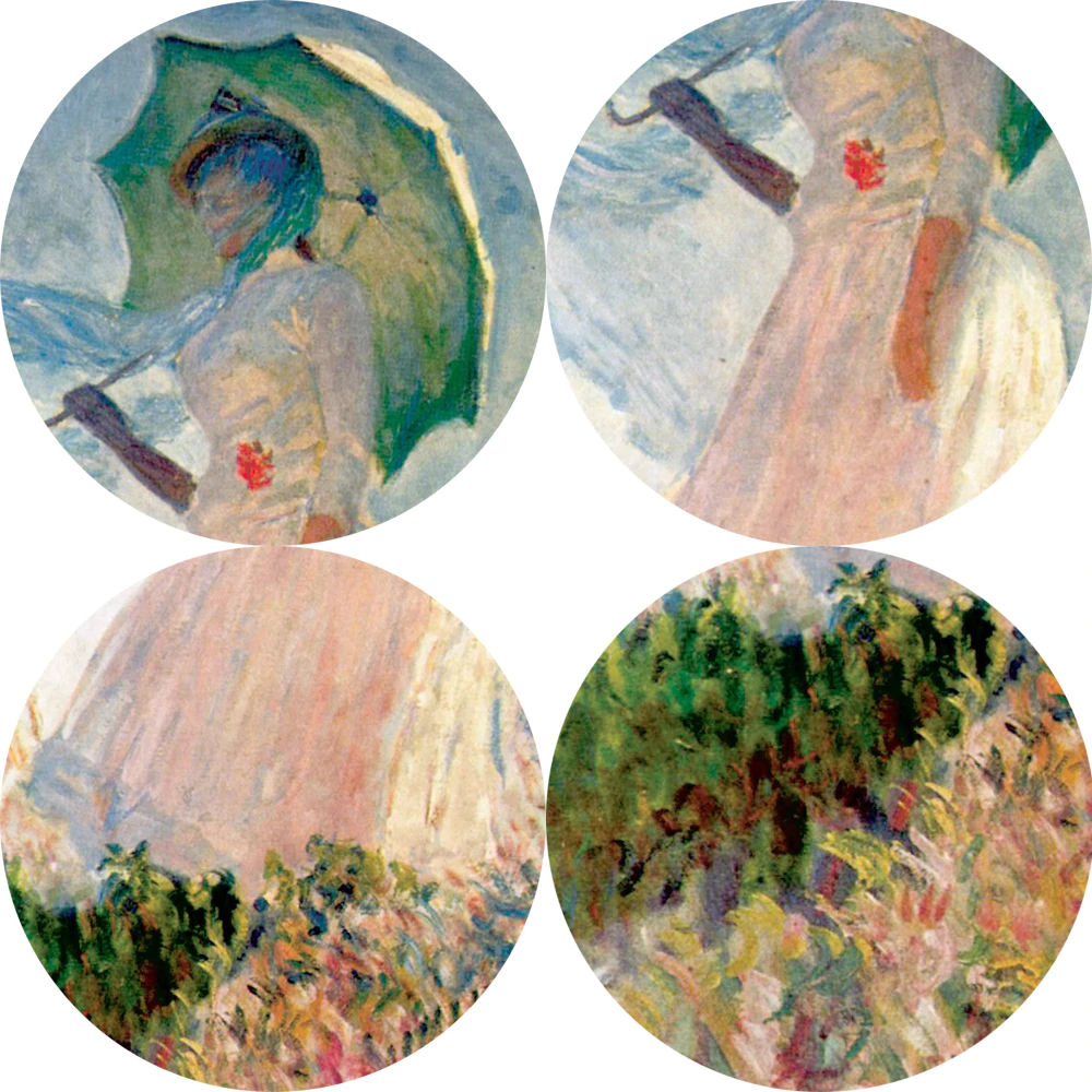 Famous Paintings Claud Monet Woman with a Parasol Fine Art Canvas Giclee Print Classic Colorful Impressionism Summer Portrait Art Decor