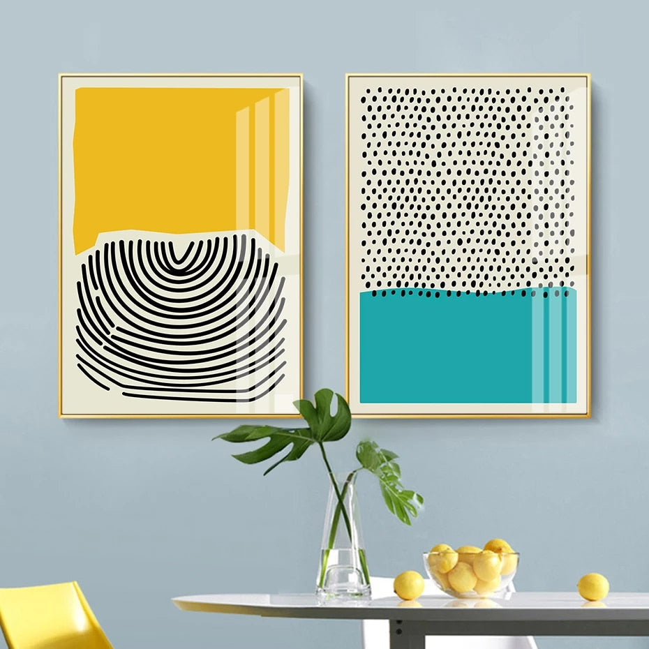 Fingerprint Abstract Wall Art Nordic Style Colorful Fine Art Canvas Prints Works Of Art For Office Living Room Modern Home Interior Decor