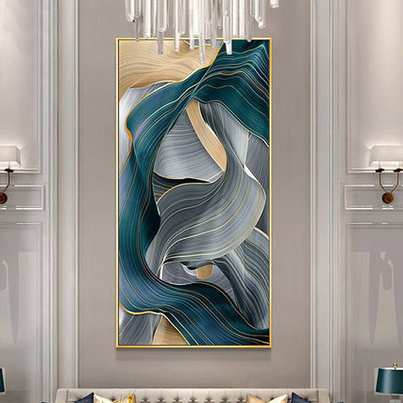 Flowing Ribbon Wall Art Fine Art Canvas Prints Large Format Abstract Pictures For Luxury Living Room Dining Room Loft Home Office Interior Art Decor