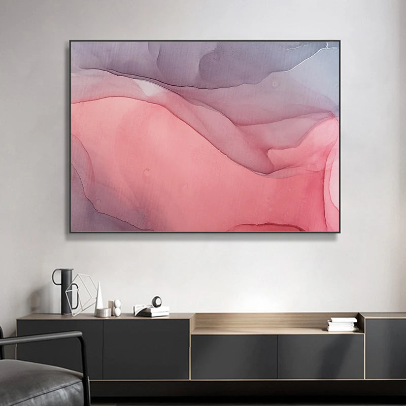 Nordic Liquid Marble Print Wall Art Fine Art Canvas Prints Colorful Abstract Pictures For Living Room Dining Room Entrance Hallway Decor