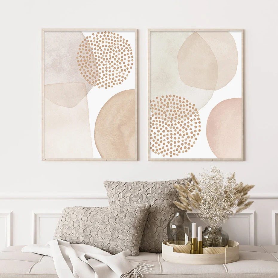 Lighter Shades Pink Beige Minimalist Abstract Wall Art Fine Art Canvas Prints Pictures For Living Room Bedroom Nordic Home Decor