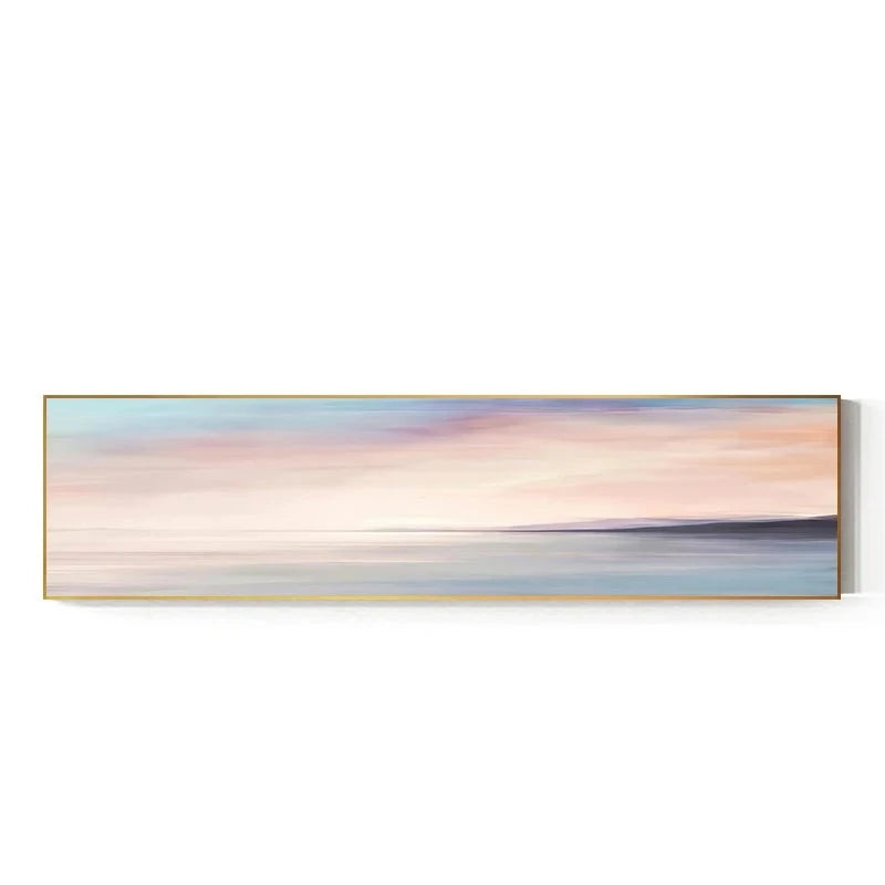 Pastel Blue Pink Purple Abstract Landscape Wall Art Fine Art Canvas Prints Wide Format Pictures For Bedroom Above The Bed Or Above The Sofa