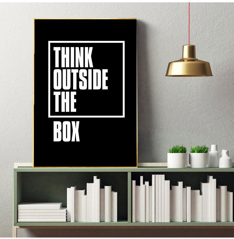 Inspirational Poster Wall Art Fine Art Canvas Print Black White Minimalist Motivational Productivity Quotation Picture For Home Office Wall Decoration