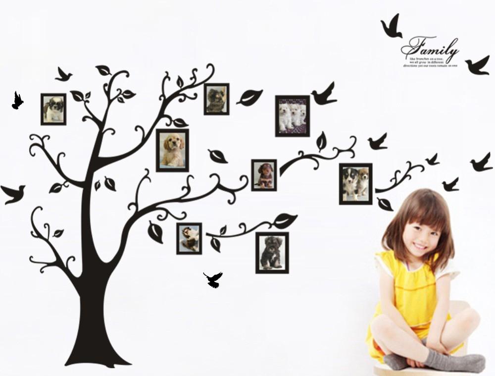 Big Family Photo Tree Mural PVC Wall Decals Removable Self Adhesive Family Room Wall Stickers DIY Art Mural Home Decor 200cm x 250cm