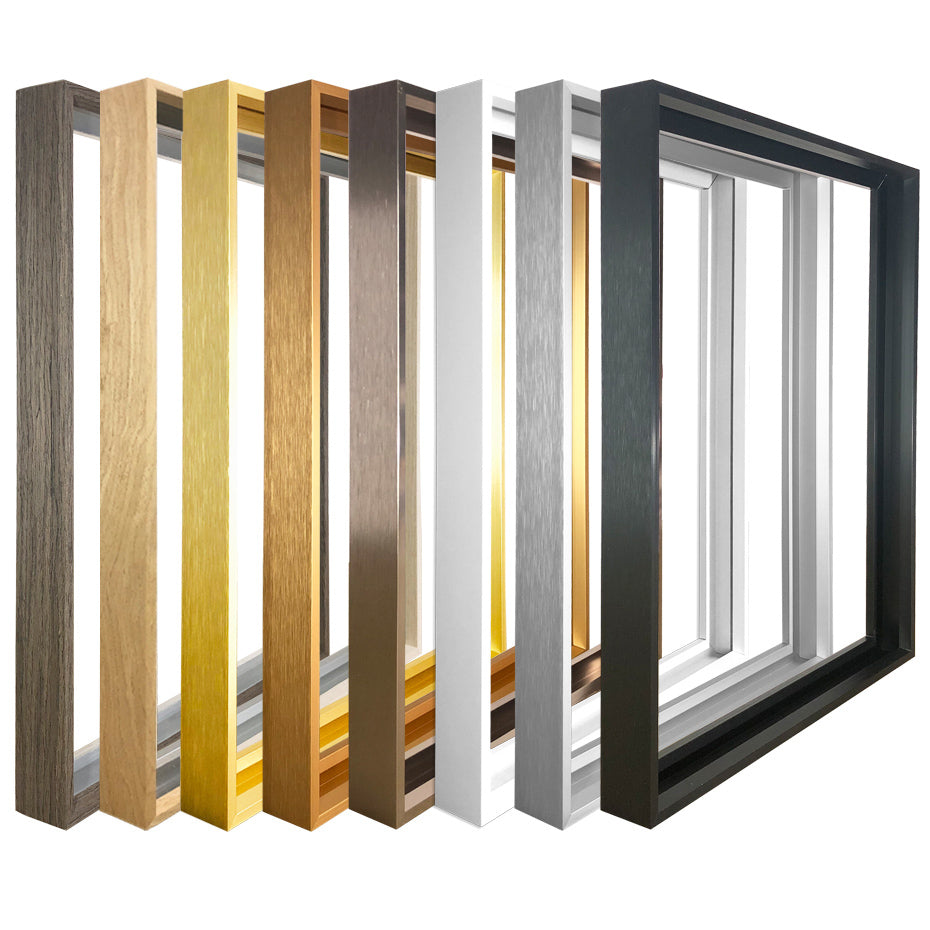 Metal Picture Frame 8 Colors Brushed Black Frosted White Brushed Gold Titanium Silver With Wood Inner Frame Sizes 20x30cm to 60x90cm