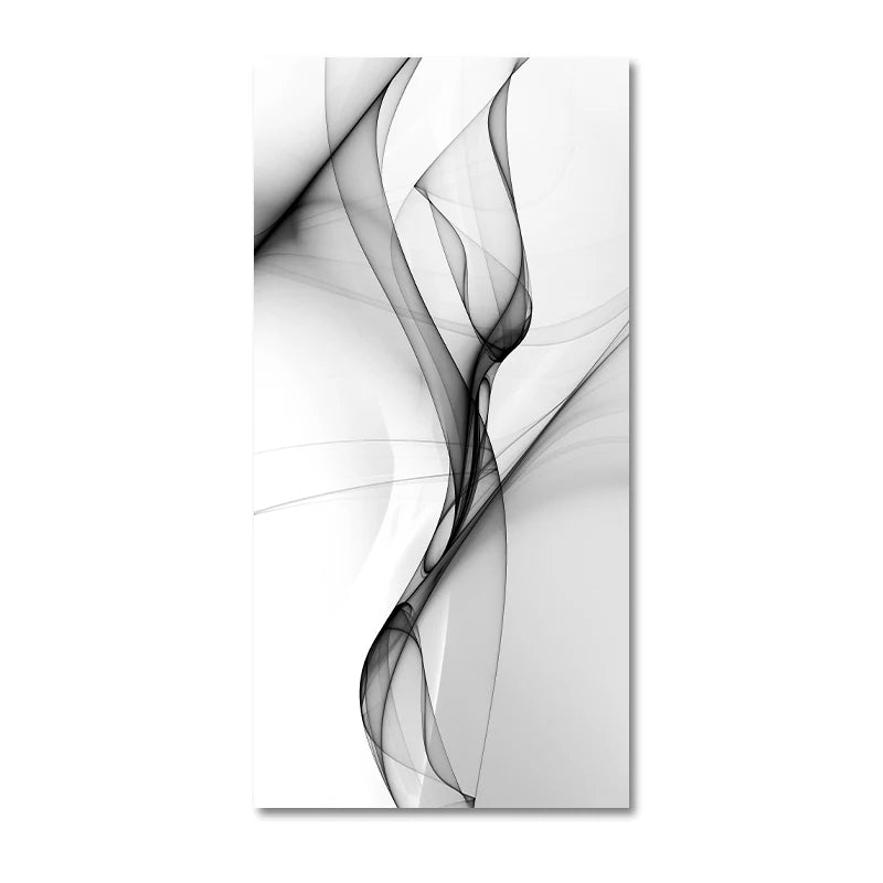 Minimalist Mystical Vapor Trails Black & White Wall Art Fine Art Canvas Prints Modern Art Pictures For Living Room Home Office Decor